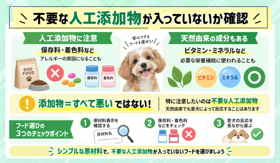 不要な人工添加物