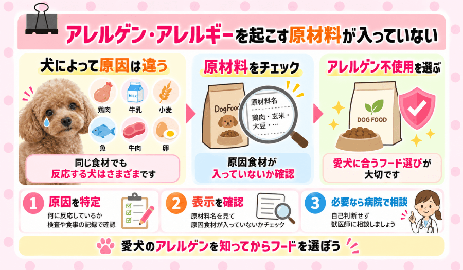 アレルギーを起こす原材料