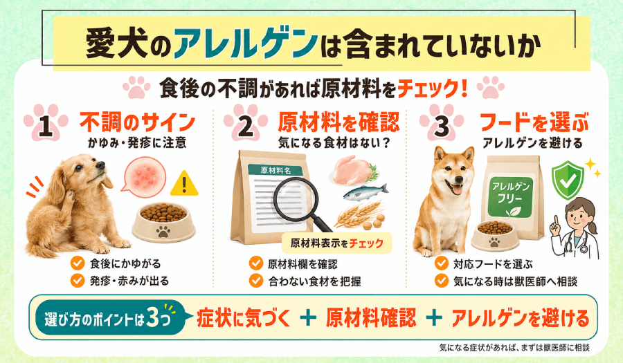アレルゲンは含まれていないか