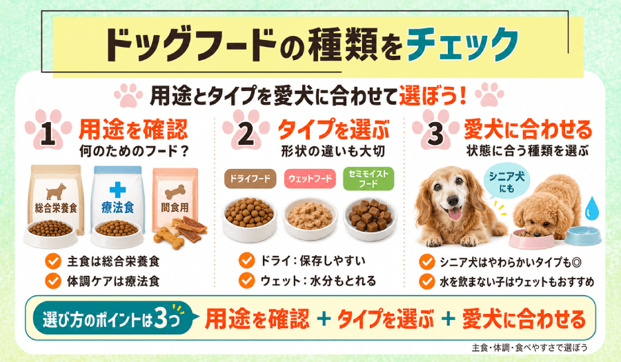 ドッグフードの種類は適切か
