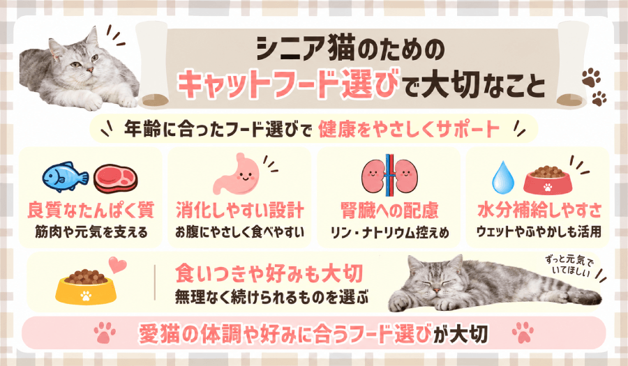 シニア猫のキャットフードまとめ