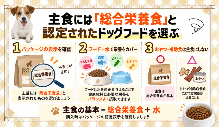 主食には総合栄養食を選ぶ