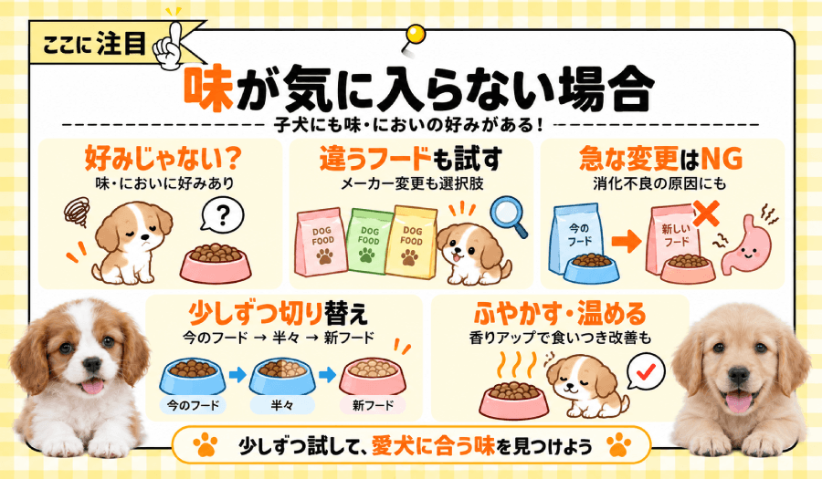 味が気に入らない