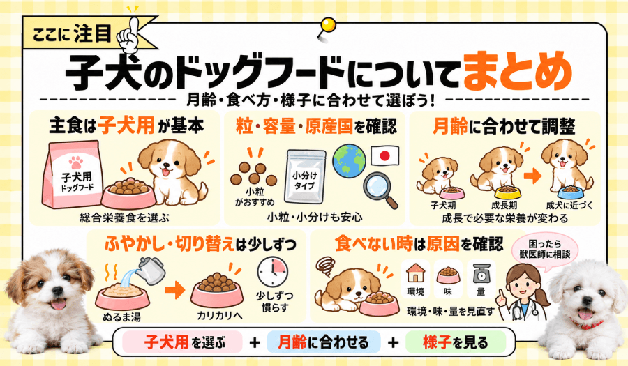 子犬のドッグフードまとめ