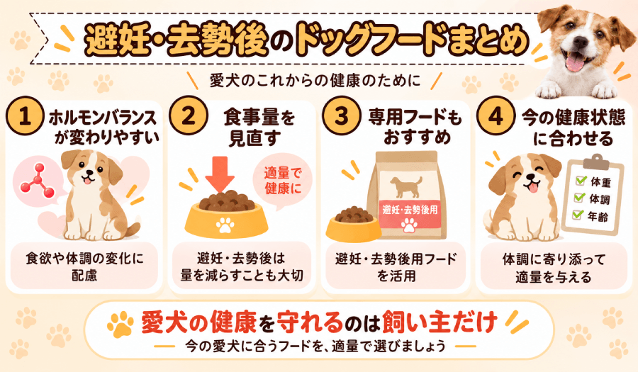避妊去勢後のドッグフードまとめ