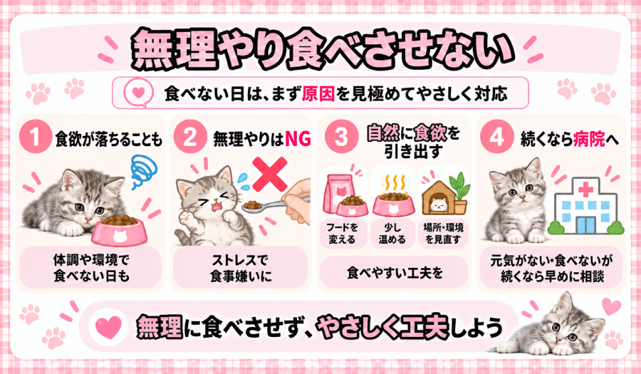無理やり食べさせない