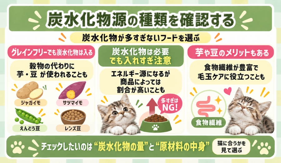 炭水化物源の種類