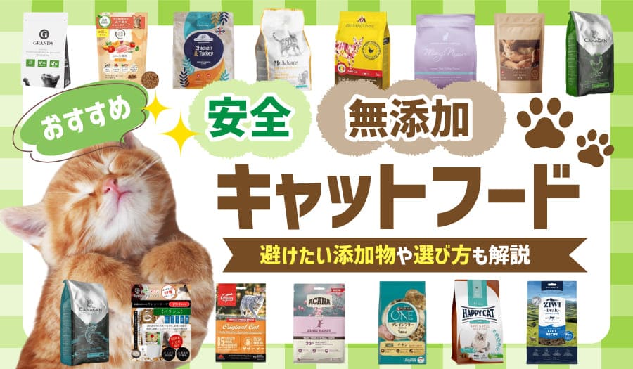 おすすめの安全な無添加キャットフード｜避けたい添加物や選び方も解説